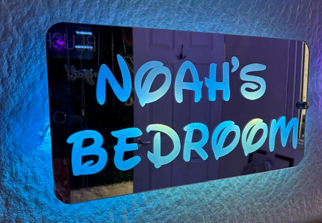 Kids Mirrored LED Signs