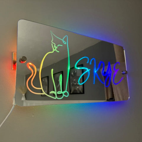 Personalised pet mirror sign