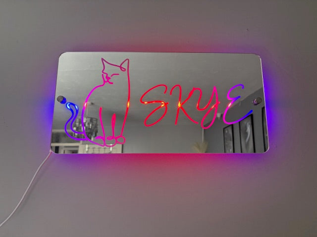 Personalised pet mirror sign