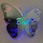 Mirrored LED Butterfly Name Sign