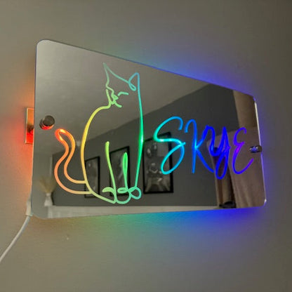 Personalised pet mirror sign