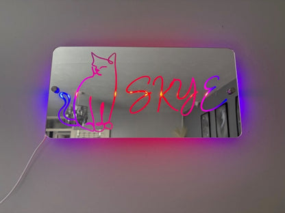 Personalised pet mirror sign
